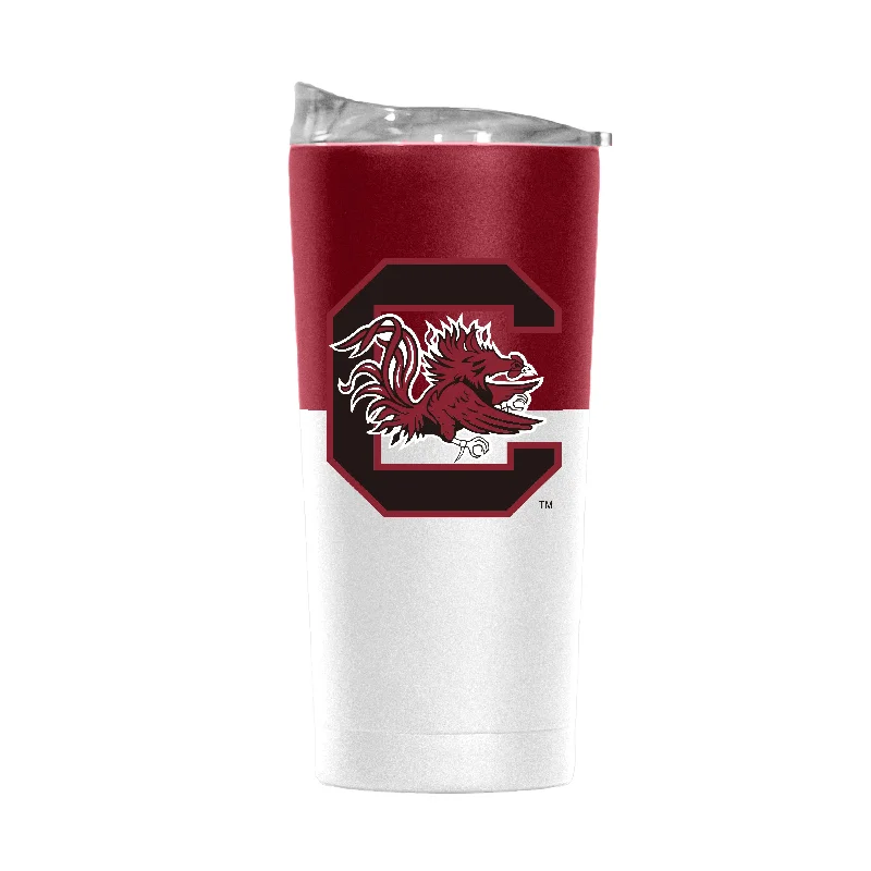 South Carolina 20oz Colorblock White Powder Coat Tumbler