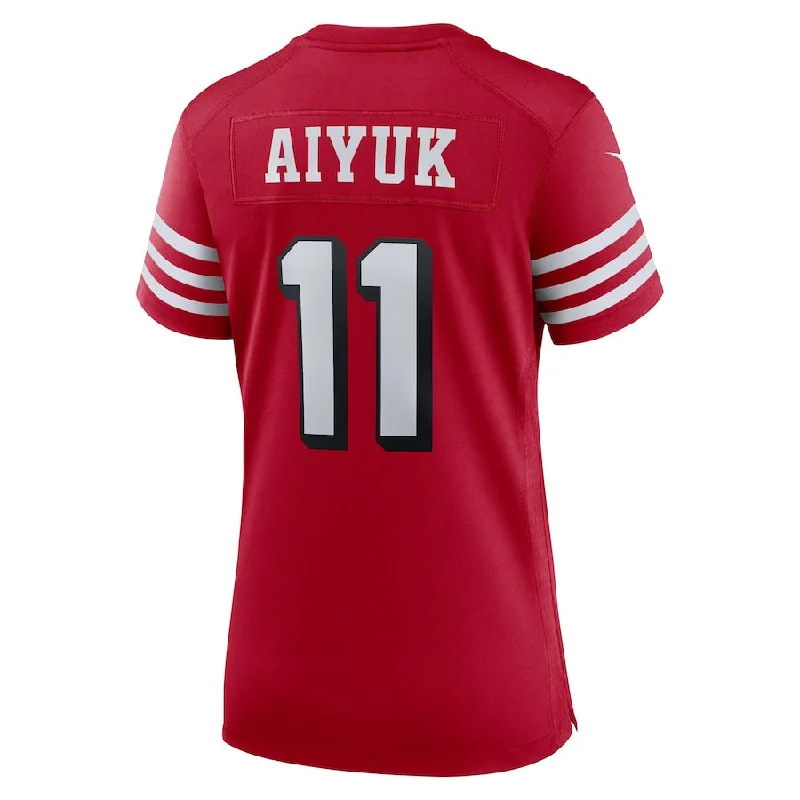 SF.49ers #11 Brandon Aiyuk Scarlet Alternate Game Jersey Stitched American Football Jerseys