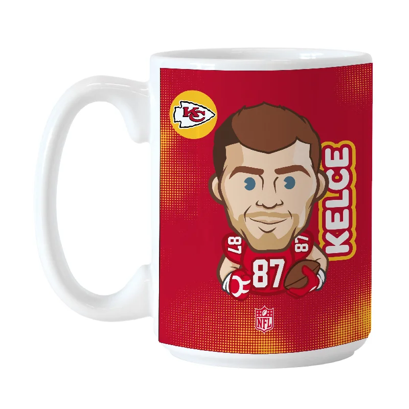 Kansas City Chiefs Travis Kelce Caricature 15oz Sublimated Mug