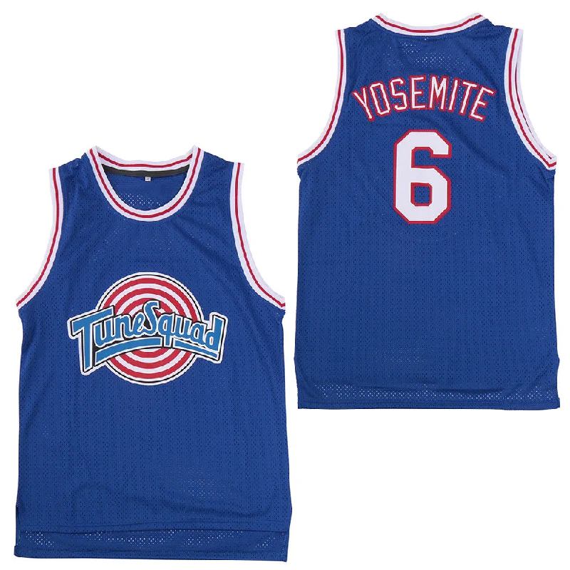 Tune Squad 6 "Yosemite" Blue Stitched Movie Basketball Basketball Jersey