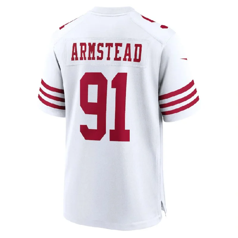 SF.49ers #91 Arik Armstead White Player Game Jersey Stitched American Football Jerseys