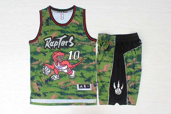 Raptors 10 DeMar DeRozan Camo Swingman Basketball Jersey(With Shorts)