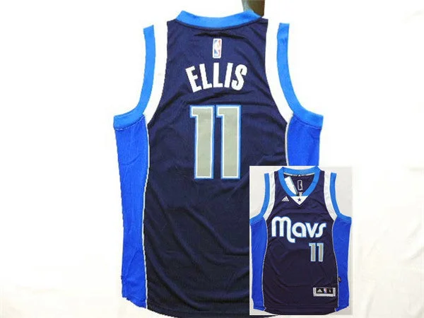 Mavericks 11 Ellis Navy Blue New Revolution 30 Basketball Jerseys