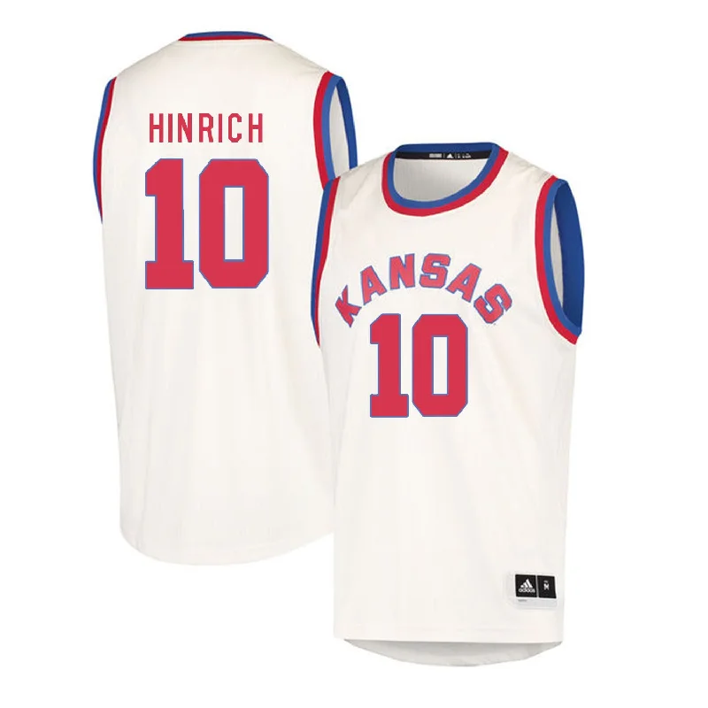 Kansas Jayhawks 10 Kirk Hinrich Cream Throwback College Basketball Basketball Jersey