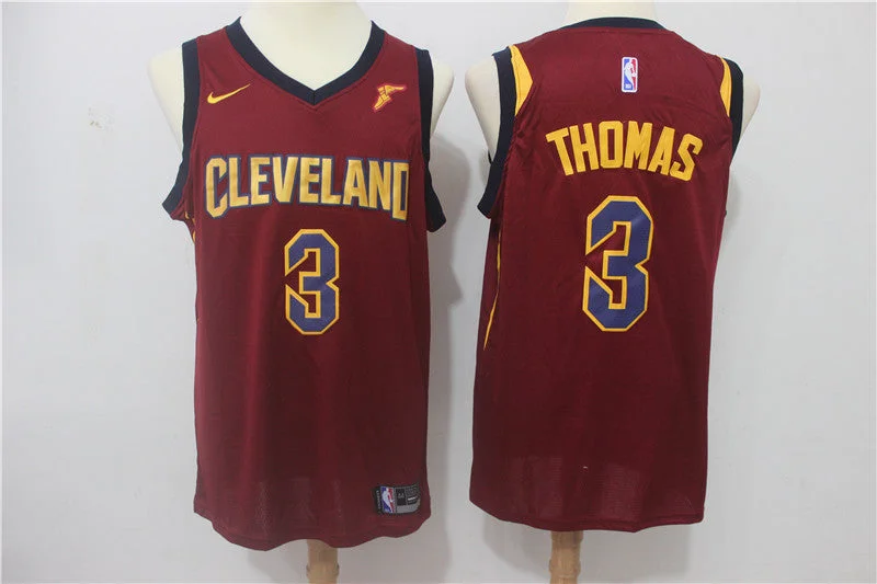 Cavaliers 3 Isaiah Thomas Red Swingman Basketball Jersey