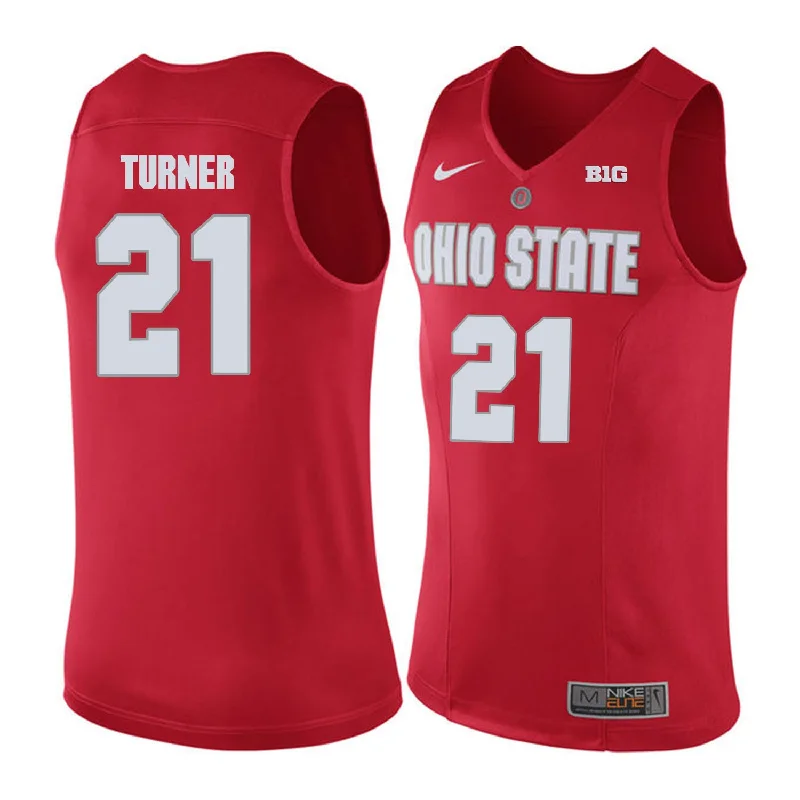 Ohio State Buckeyes 21 Evan Turner Red College Basketball Basketball Jersey