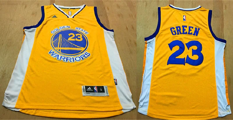 Warriors 23 Draymond Green Yellow Swingman Basketball Jersey