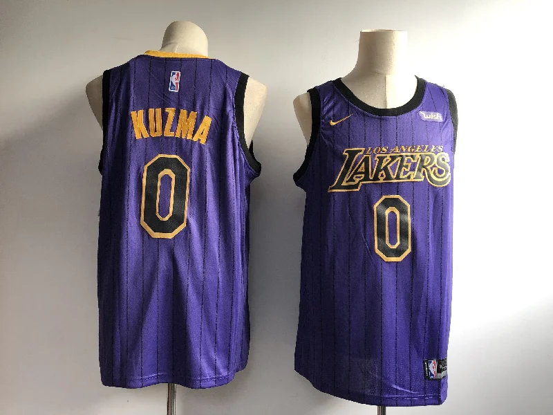 Lakers 0 Kyle Kuzma Purple 2018-19 City Edition Swingman Basketball Jersey