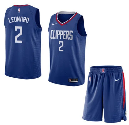 Clippers 2 Kawhi Leonard Blue City Edition Swingman Basketball Jersey(With Shorts)